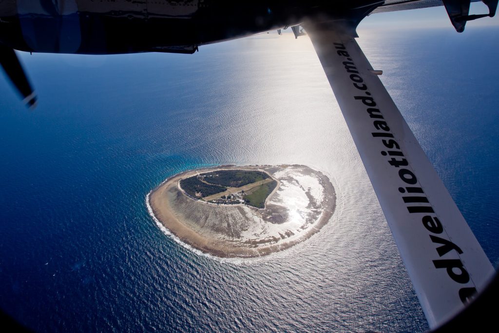 Aerial view of the Lady Elliot